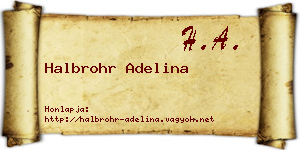 Halbrohr Adelina névjegykártya